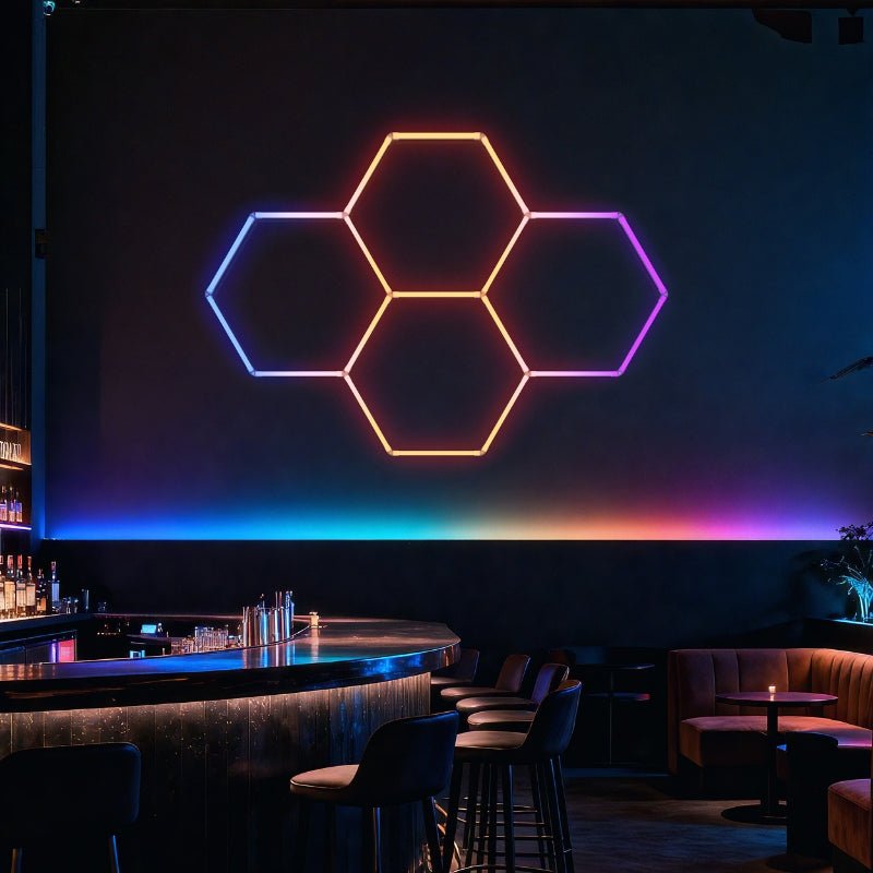 Kit 4 LED Hexagonal RGB 34W 110lm/w - Silamp France