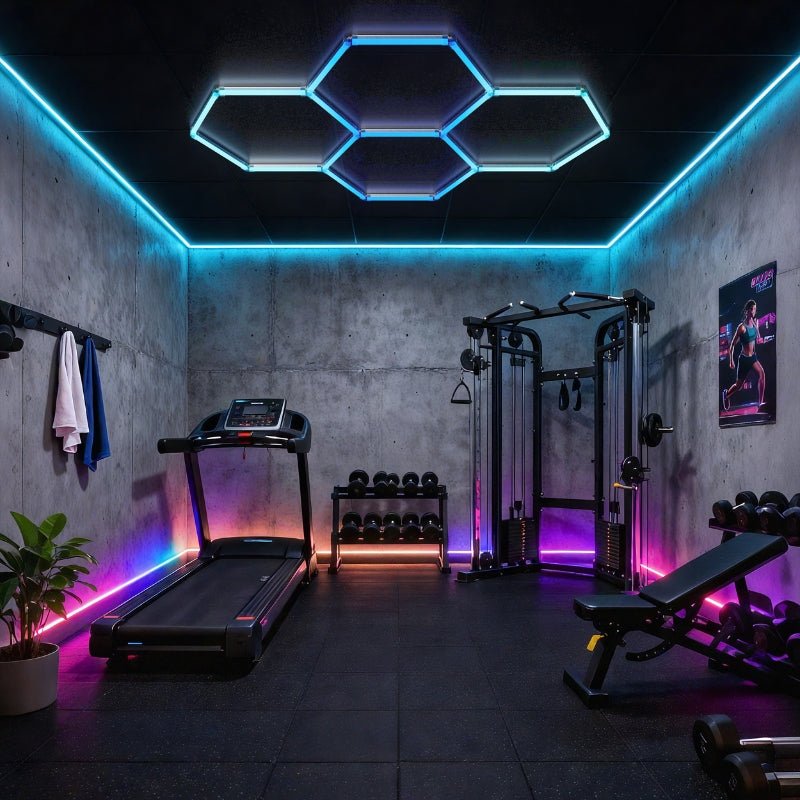 Kit 4 LED Hexagonal RGB 34W 110lm/w - Silamp France