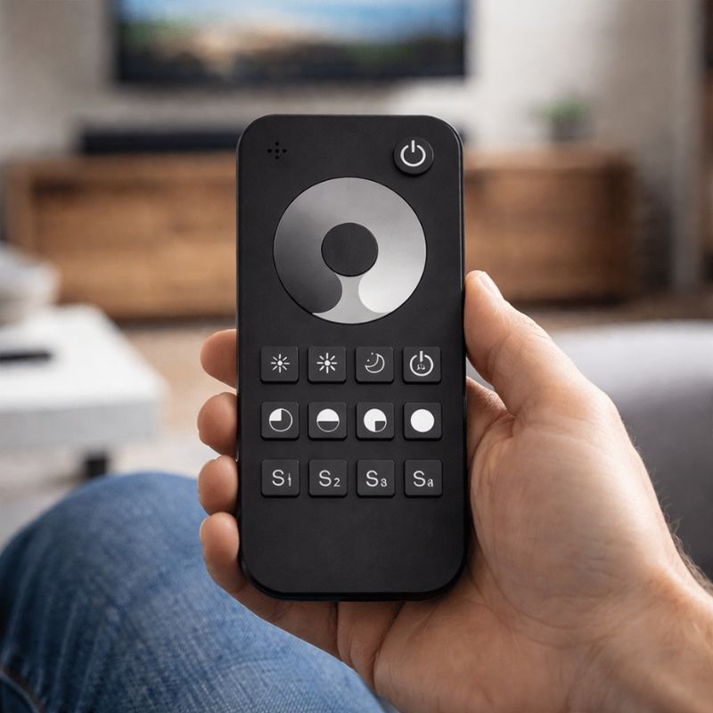 Kit Contrôleur LED Monocouleur RF 5 - 36V DC Max 8A avec Télécommande - Noir - Silamp France