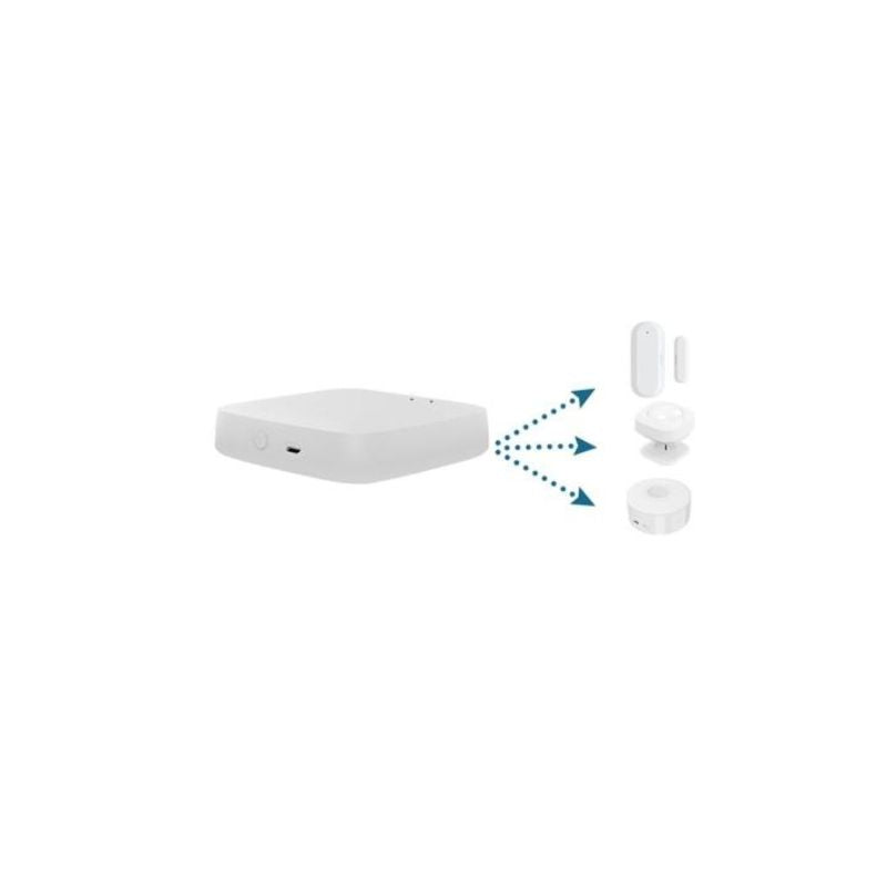 Kit de 4 Têtes Thermostatiques Connectées Universelle avec Ecran LCD + Passerelle ZigBee