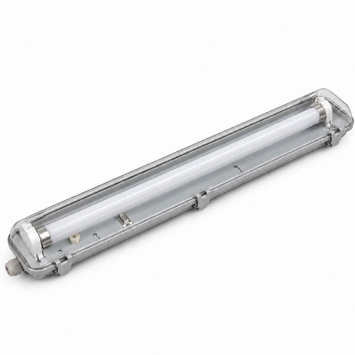 Kit de Réglette LED IP65 + Tube Néon LED 120cm T8 18W