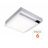 Pack de 6 - Kit Saillie BLANC pour Panneau LED 60x60 Slim