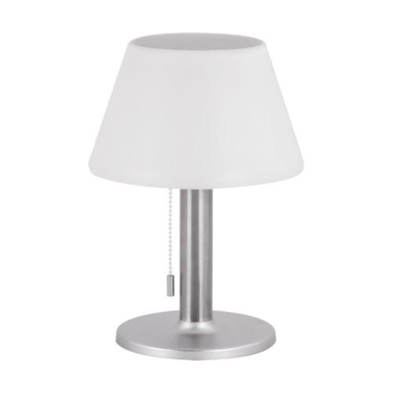 Lampe de Table Extérieure Solaire 2W Inox et Blanc - Silamp France
