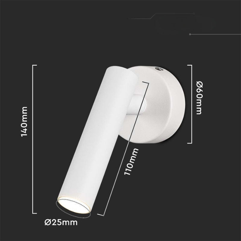 Lampe Murale 2W Fine Blanc - Silamp France