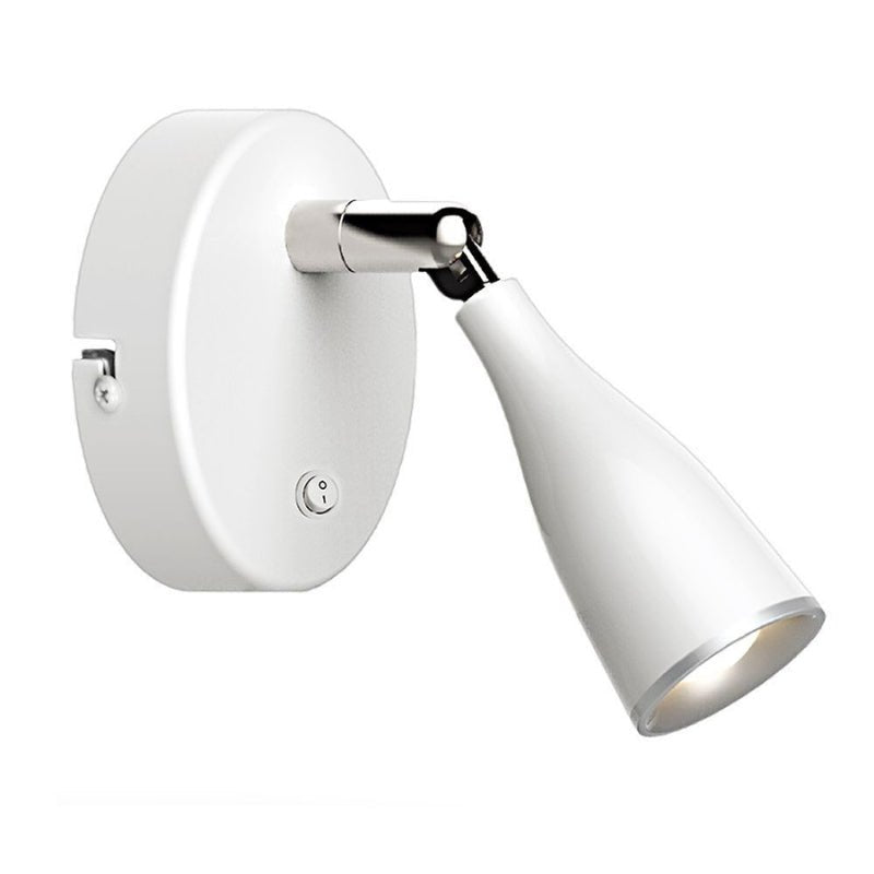 Lampe Murale 4.5W avec Interrupteur Blanc/Argent - Silamp France