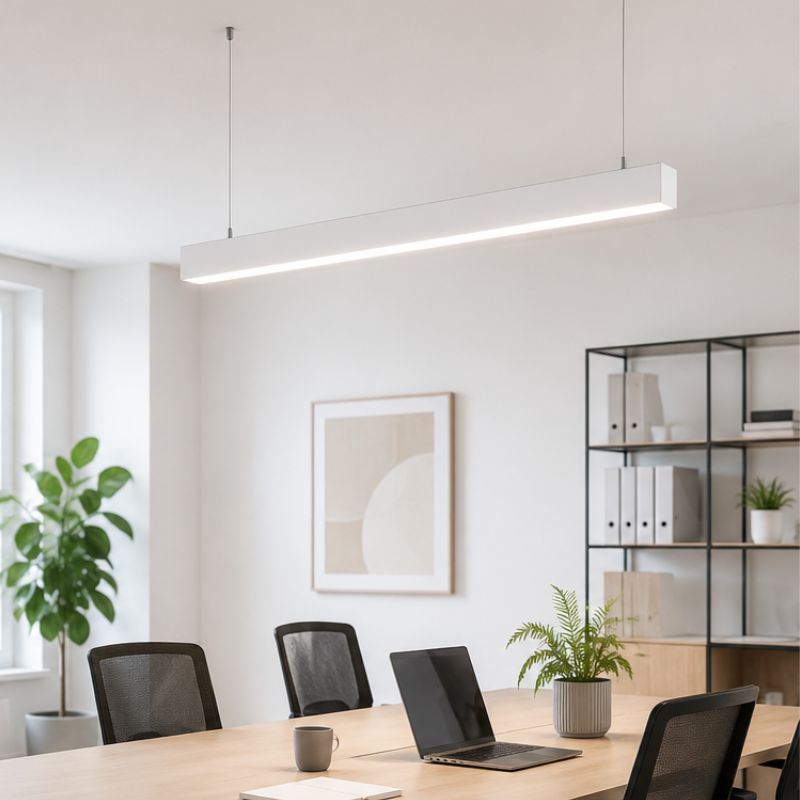 Linéaire Suspendu LED 30W 120cm Blanc - Garantie 5 ans - Silamp France