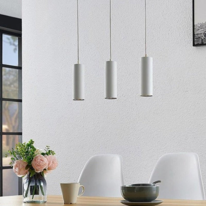 Luminaire Suspendu GU10 IP20 30cm Blanc (Pack de 3) - Silamp France