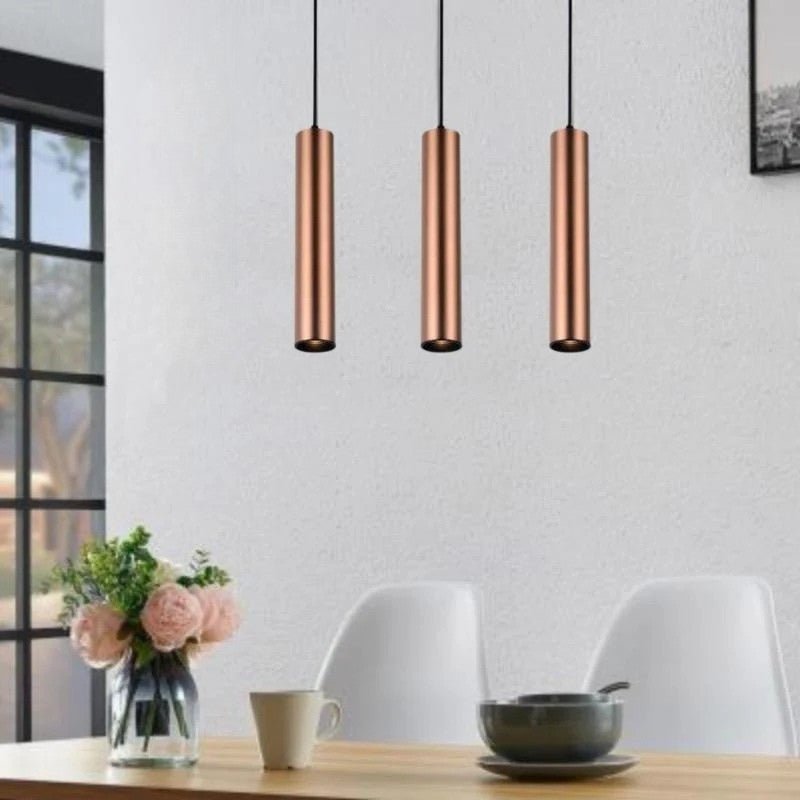 Luminaire Suspendu GU10 IP20 30cm Bronze (Pack de 3) - Silamp France