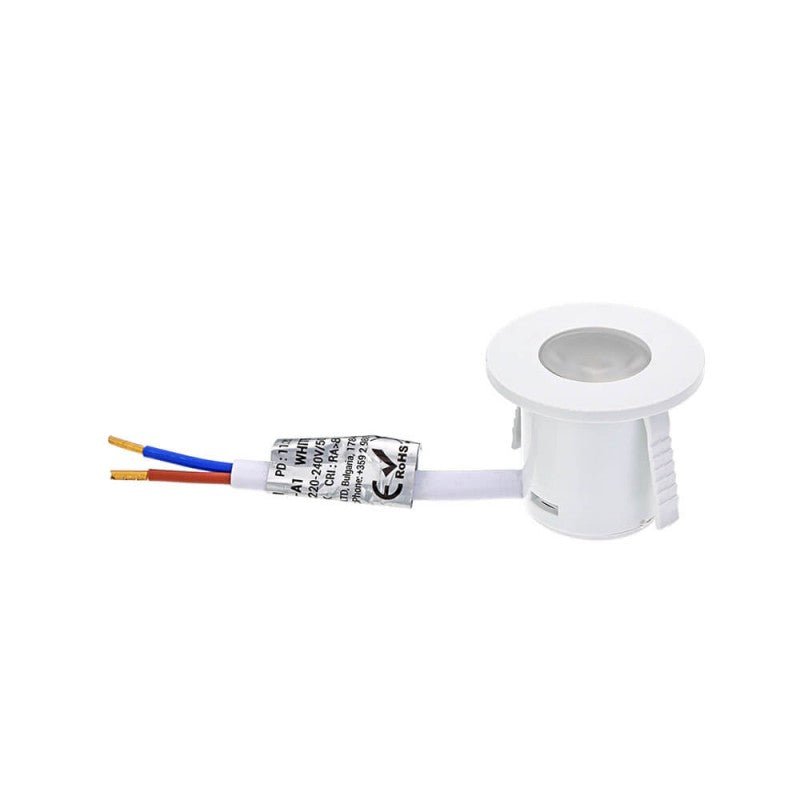 Mini Spot LED Encastrable 1W 90° Rond Blanc - Silamp France