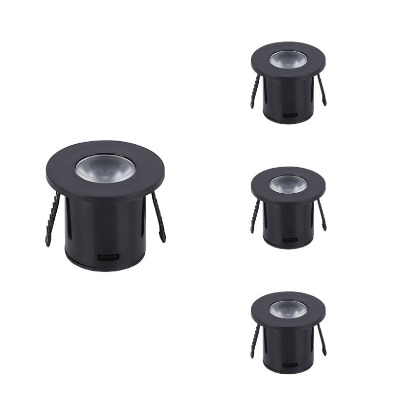 Mini Spot LED Encastrable 1W 90° Rond Noir (Pack de 4) - Silamp France
