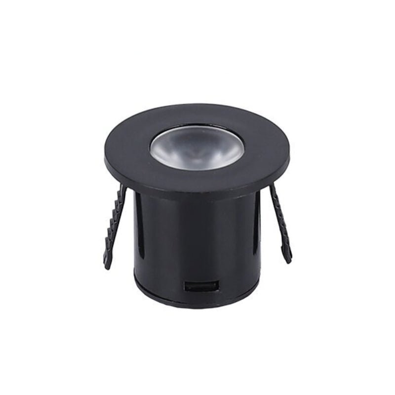 Mini Spot LED Encastrable 1W 90° Rond Noir (Pack de 4) - Silamp France