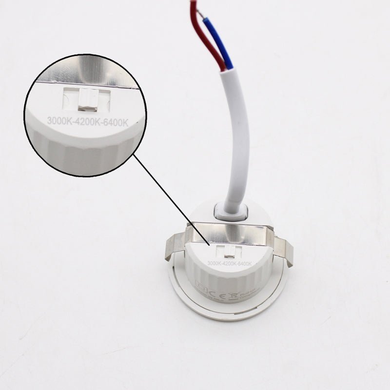 Mini Spot LED Encastrable 3W CCT Noir - 3000K/4000K/6000K (Pack de 10) - Silamp France