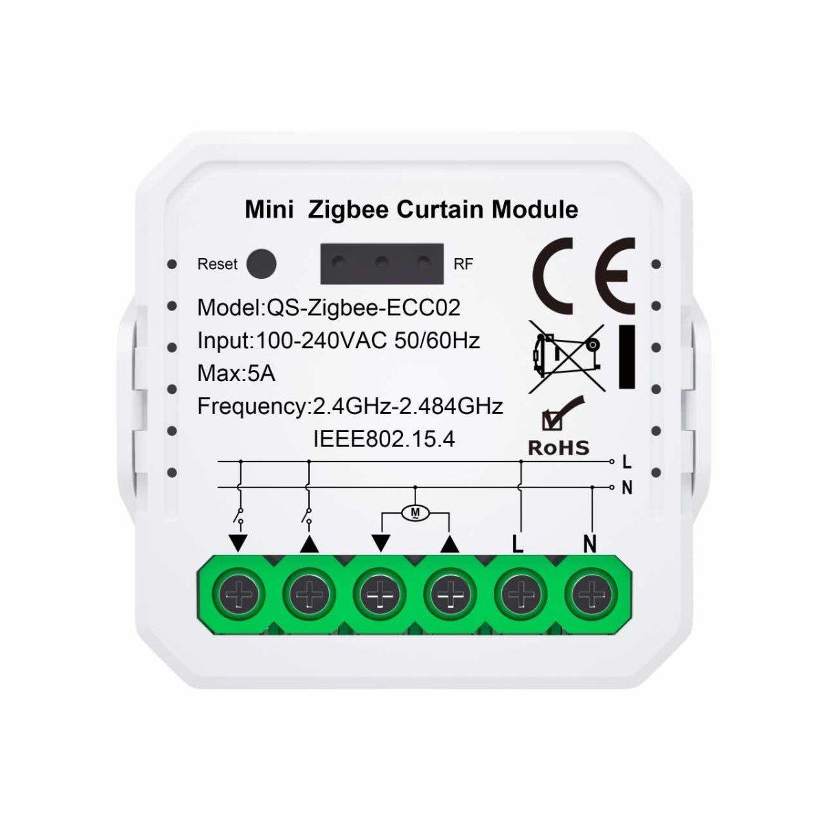 Module Interrupteur Volet Roulant Connecté Zigbee - Silamp France