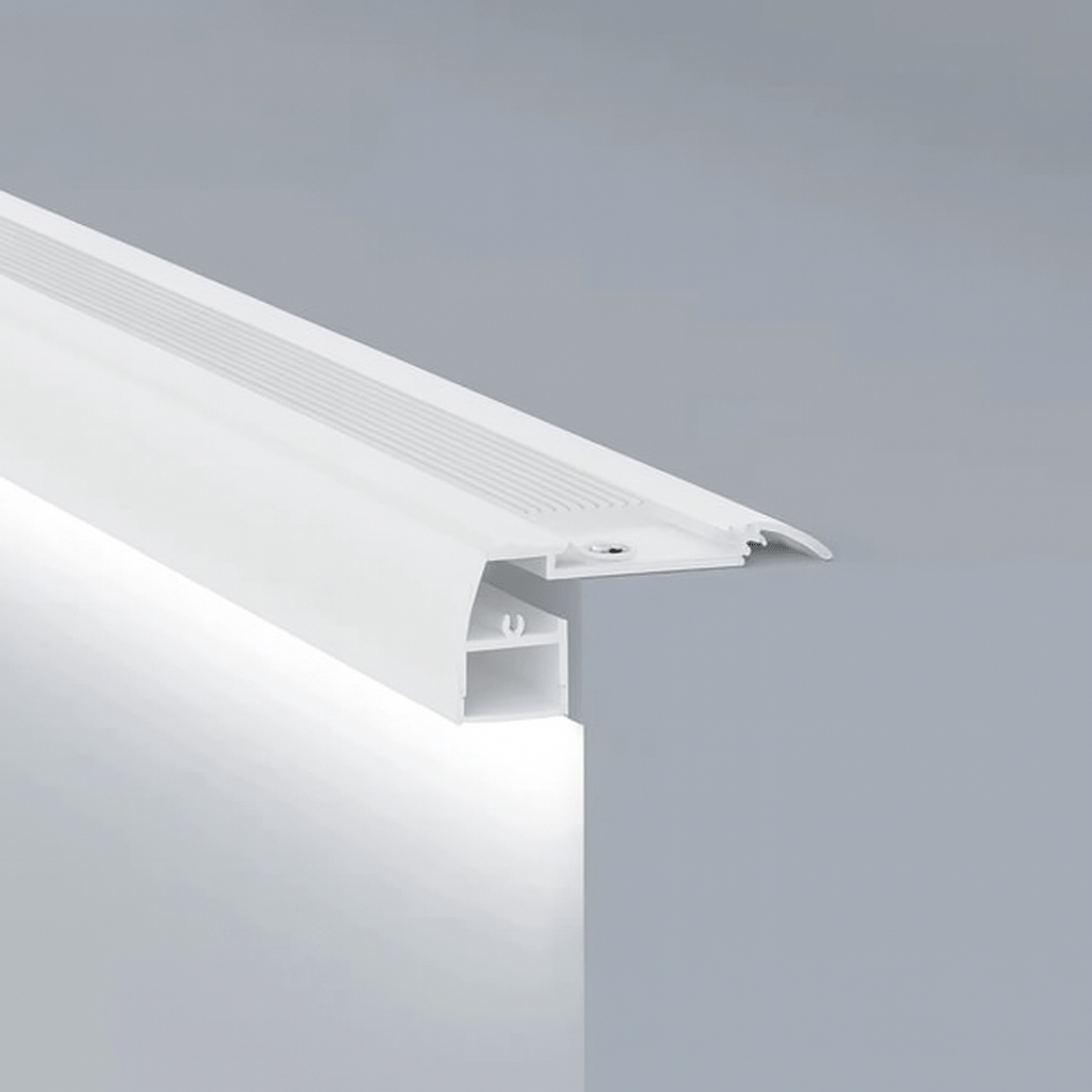 Nez de Marche Alu 2M Blanc pour Ruban LED 10mm - Silamp France