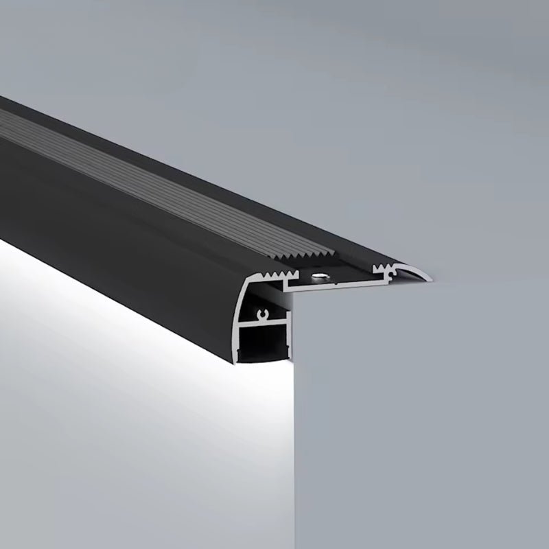 Nez de Marche Alu 2M Noir pour Ruban LED 10mm - Silamp France
