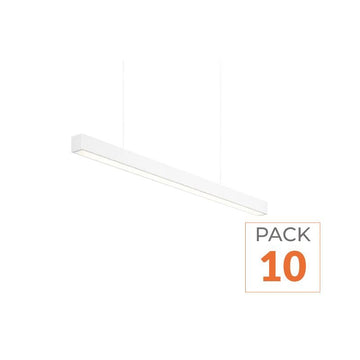 Pack de 10 - Suspension Linéaire LED 120cm 36W Interconnectable BLANC - Garantie 5 ans