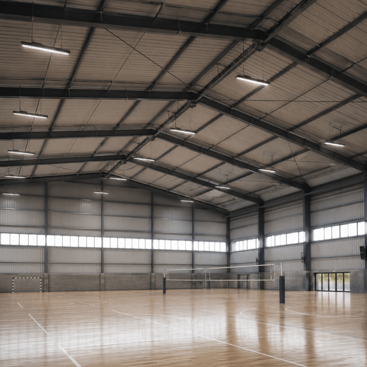 Pack de 6 - Suspension LED industrielle linéaire 150W/200W/250W 185lm/w avec Détecteur de Mouvement - Garantie 5 ans - Silamp France