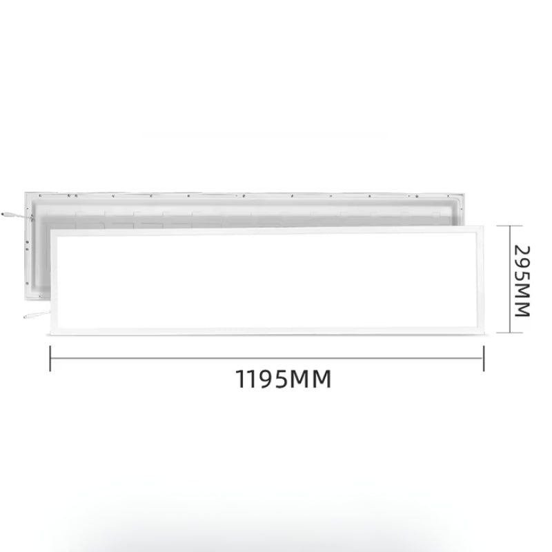 Panneau LED 120x30 40W 120lm/W Flicker Free Contour Blanc (Pack de 6) - Silamp France