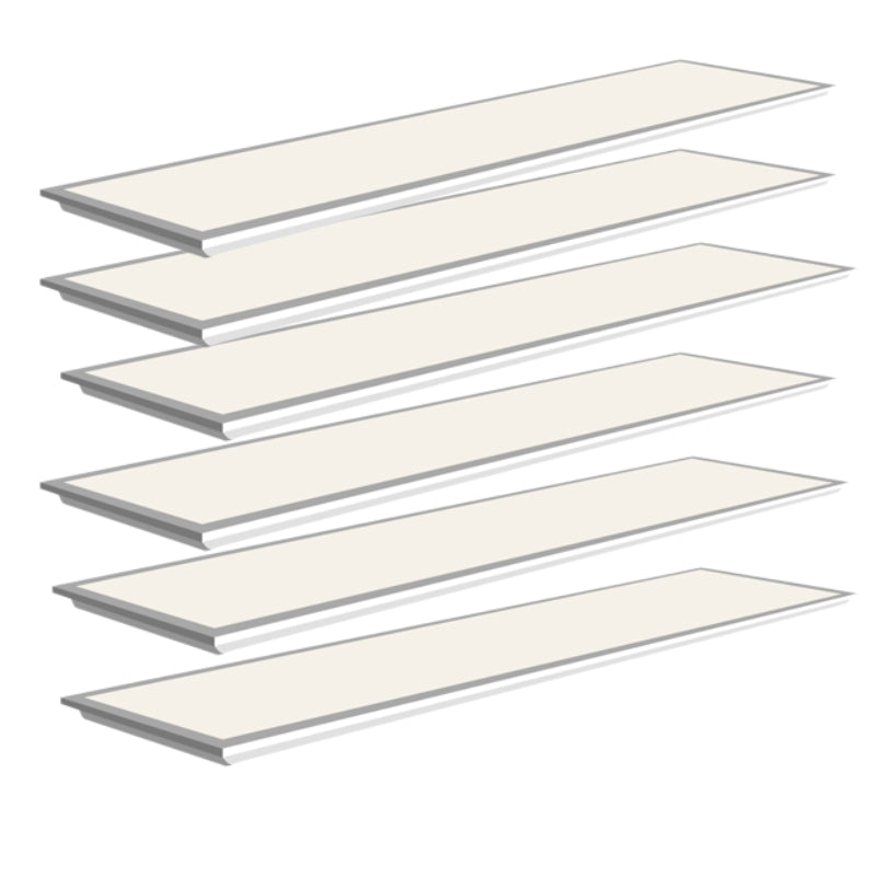 Panneau LED 120x30 40W 120lm/W Flicker Free Contour Blanc (Pack de 6) - Silamp France