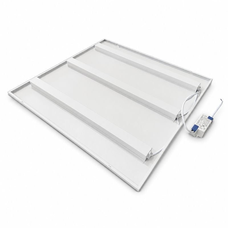 Panneau LED Grille 3 Lignes 60x60 40W Blanc - Pack de 6 - Silamp France