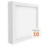 Pack de 10 - Plafonnier LED 24W 220V Carré