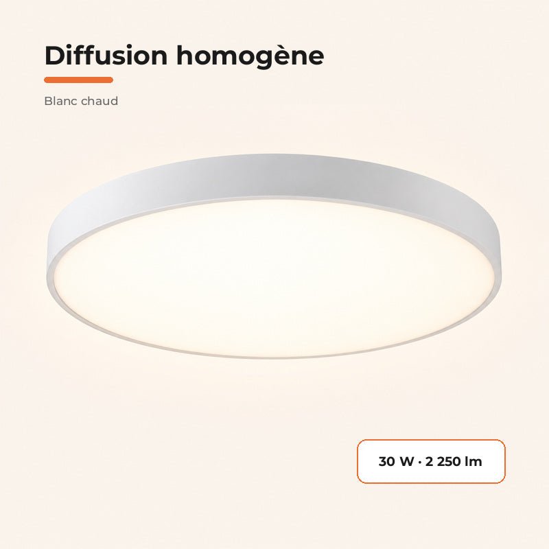 Plafonnier LED Blanc 30W 40cm - Silamp France