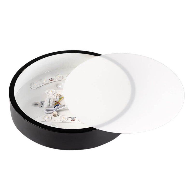 Plafonnier LED Noir 18W 25cm - Silamp France
