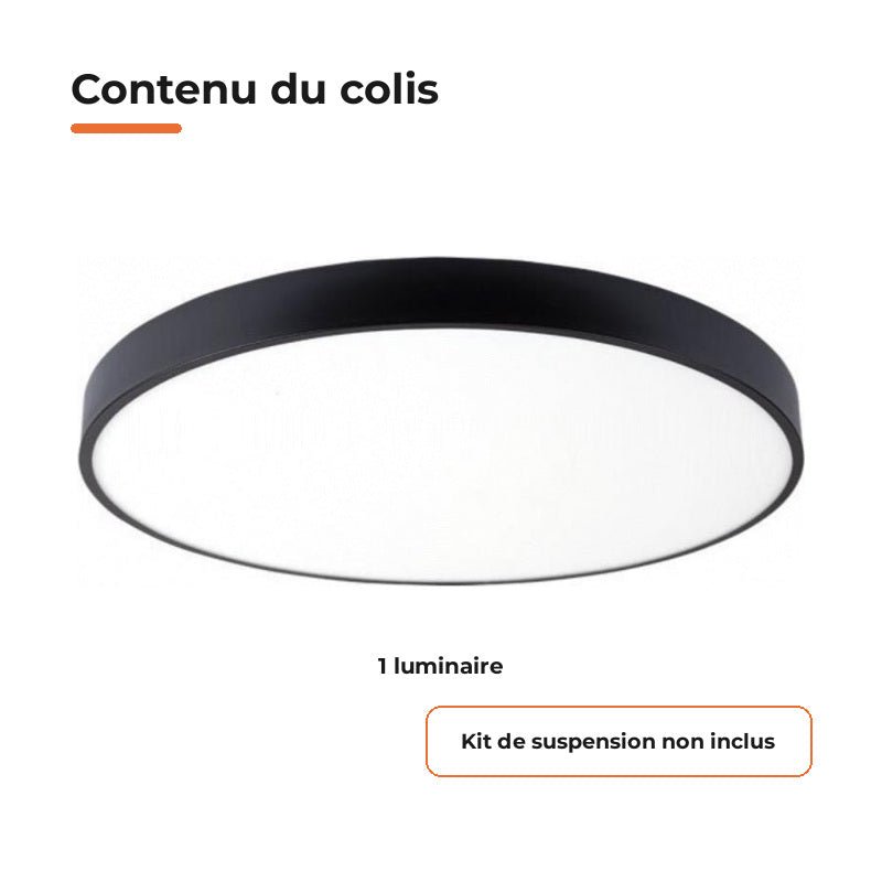 Plafonnier LED Noir 30W 40cm - Silamp France