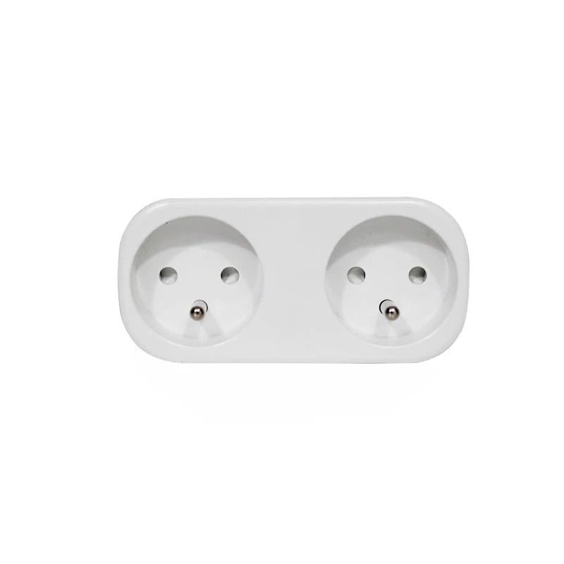 Prise Connectée WiFi Double avec Minuteur et Compteur de consommation - Silamp France
