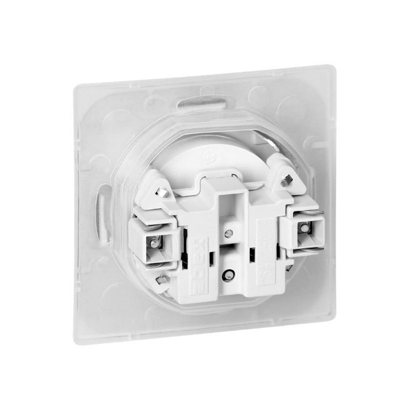 Prise Encastrée 2P+T 16A 250V avec Clapet - Blanc - Silamp France
