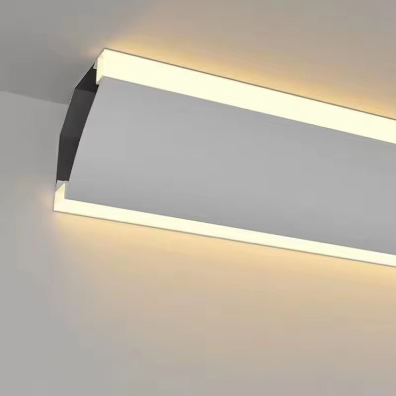 Profilé Aluminium Double Éclairage Modulable Plinthe ou Corniche 2M Blanc - Silamp France
