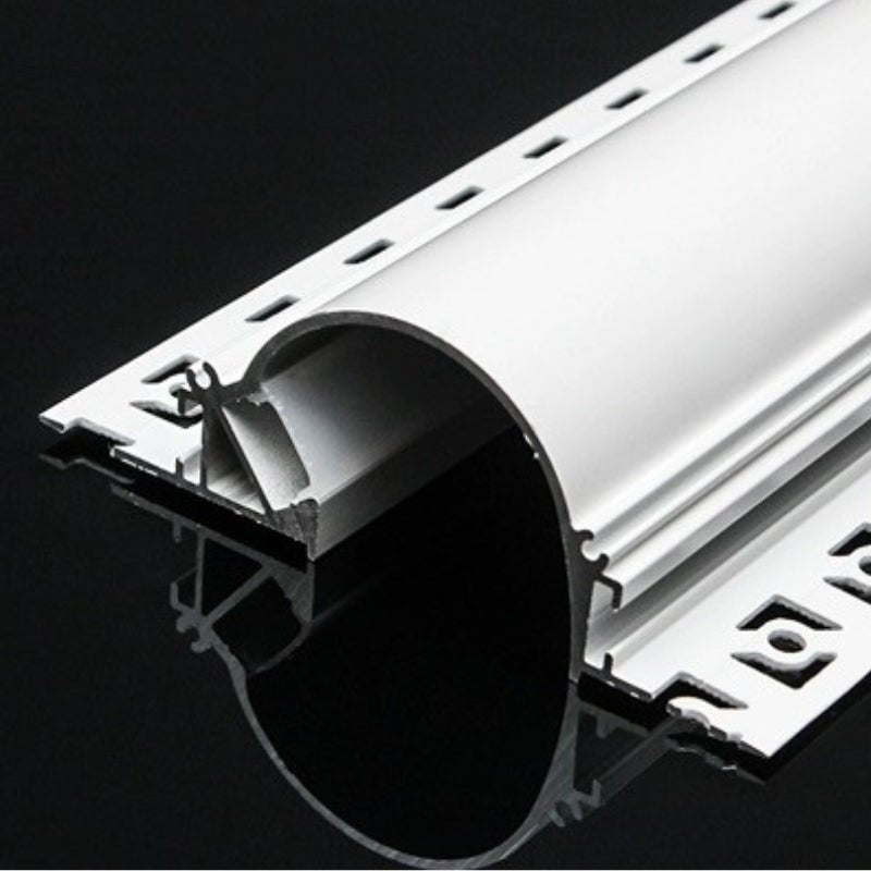 Profilé Aluminium Encastrable Arrondi 2M pour Faux Plafond Éclairage Indirect - Silamp France