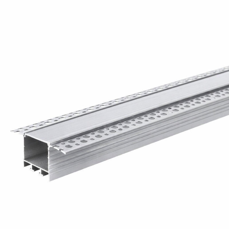 Profilé Encastrable Large 2m Aluminium pour Ruban LED Couvercle Blanc - Silamp France