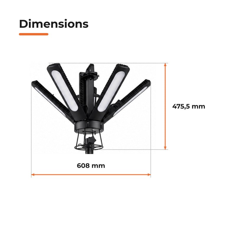 Projecteur LED de Zone 300W 360° 140 lm/W IP65 sur Trépied - Silamp France