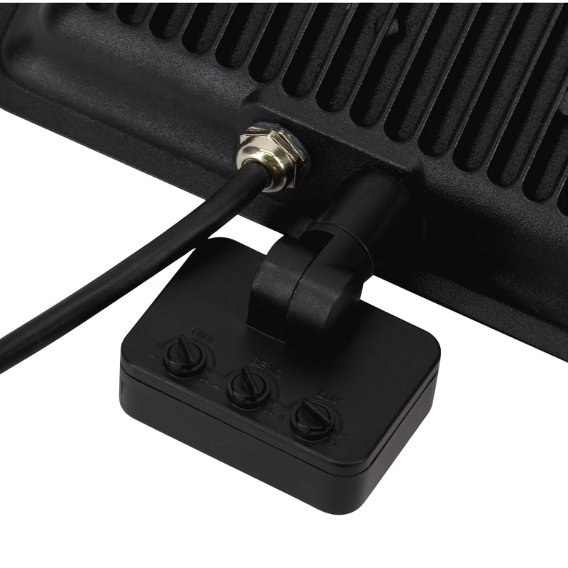 Projecteur LED Détecteur de Mouvement Crépusculaire 50W Extra Plat IP65 NOIR - Silamp France