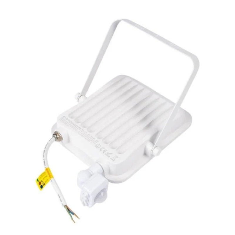 Projecteur LED Extérieur 50W IP65 BLANC avec Détecteur de Mouvement Crépusculaire - Silamp France