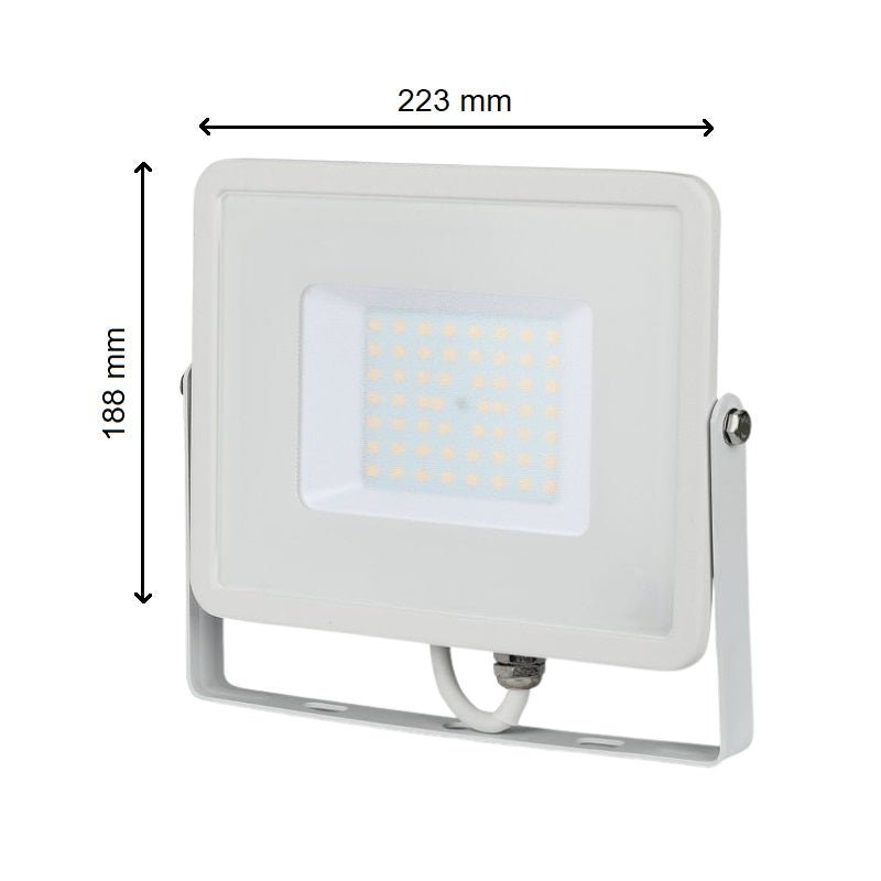 Projecteur LED Extérieur 50W IP65 BLANC Garantie 5 ans - Silamp France