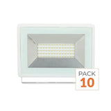 Projecteur LED Extérieur 50W IP65 BLANC IK06 - Pack de 10