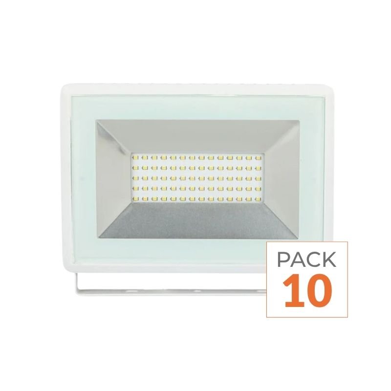 Projecteur LED Extérieur 50W IP65 BLANC IK06 (Pack de 10) - Silamp France