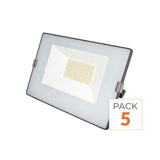 Pack de 5 - Projecteur LED Extérieur 50W IP65 No Flicker - BLEU GRIS