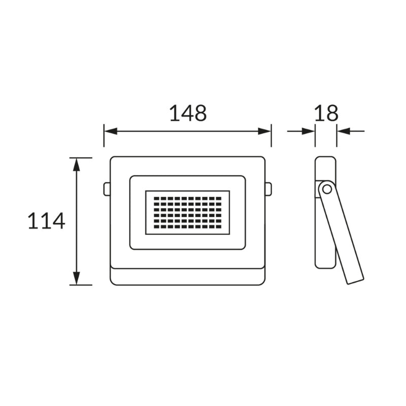 Projecteur LED RGBW 20W IP65 Noir - Silamp France