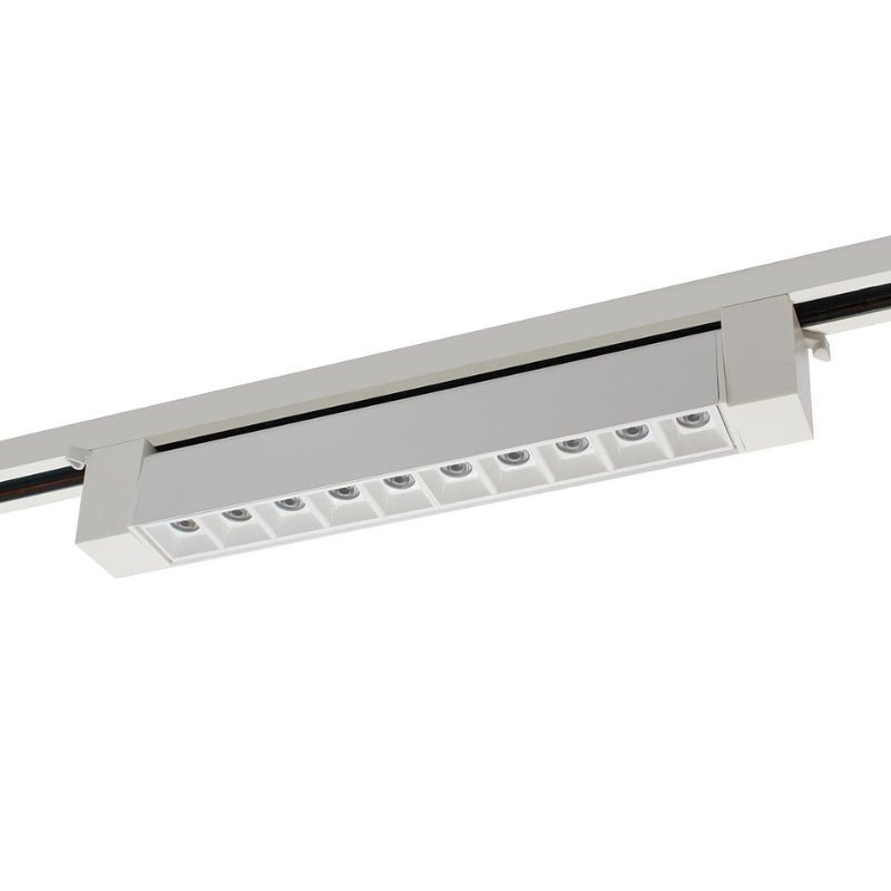 Projecteur Linéaire sur Rail Monophasé 20W 33cm Blanc - Silamp France