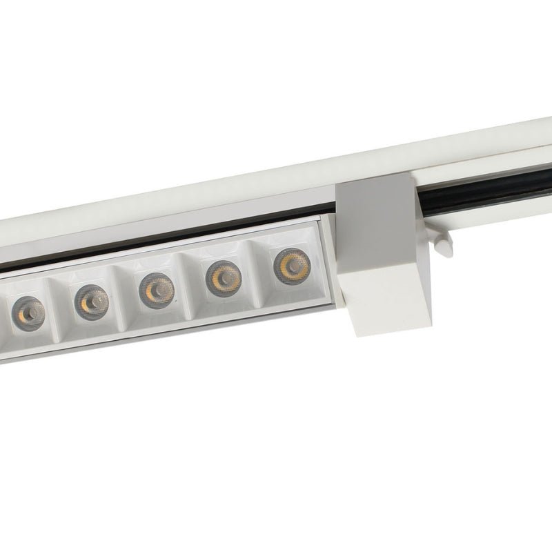 Projecteur Linéaire sur Rail Monophasé 20W 33cm Blanc - Silamp France