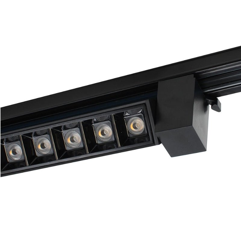Projecteur Linéaire sur Rail Monophasé 30W 46cm Noir - Silamp France