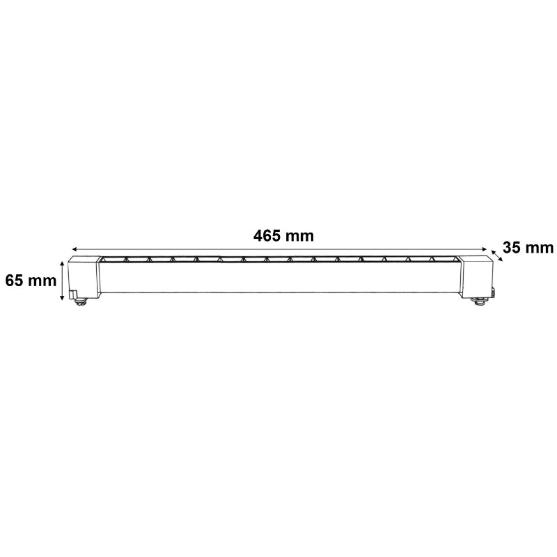 Projecteur Linéaire sur Rail Monophasé 30W 46cm Noir - Silamp France