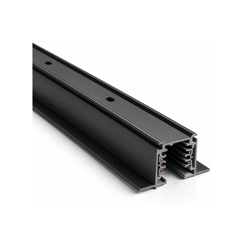 Rail Encastrable Triphasé 1m Noir - Silamp France
