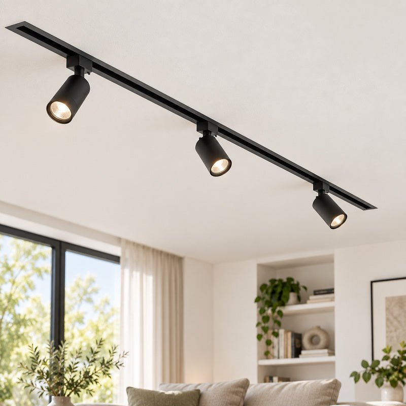 Rail Encastrable Triphasé 2m Noir - Silamp France