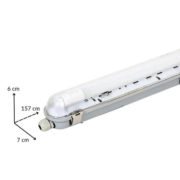 Réglette étanche 150 cm pour 1 Tube LED T8 IP65 (Boitier vide) (Pack de 6) - Silamp France