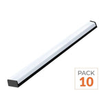 Réglette LED 120cm Noire 48W IP20 CCT - 3000K/4000K/6000K - Pack de 10