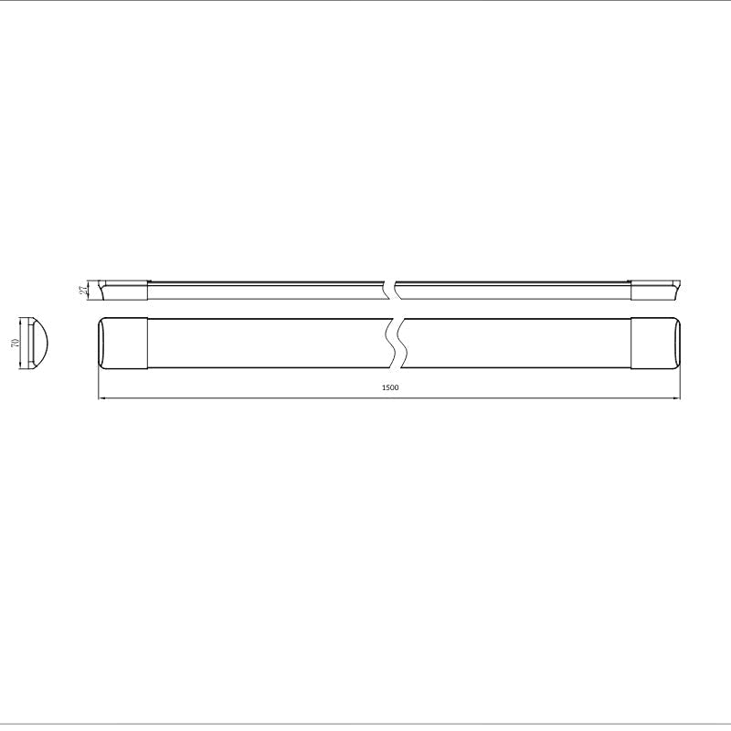 Réglette LED 150cm 50W IP40 (Pack de 10) - Silamp France